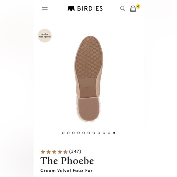 Birdies Phoebe Cream Faux Fur Slippers - Size 9 (NWT) - Picture 3 of 3